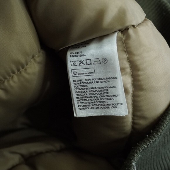 H&M sz XS L.O.G.G. Olive Green Puffer Jacket - Picture 7 of 10